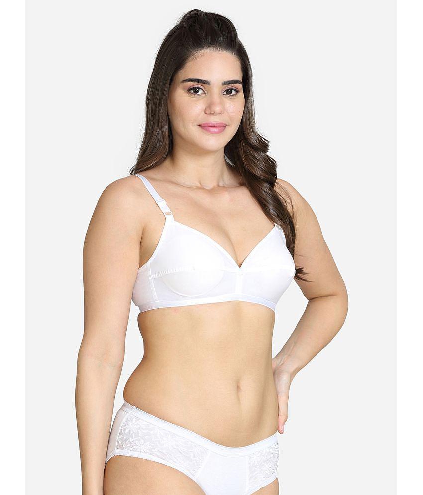 VStar - White Cotton Non Padded Women''s Everyday Bra ( Pack of 1 ) - None