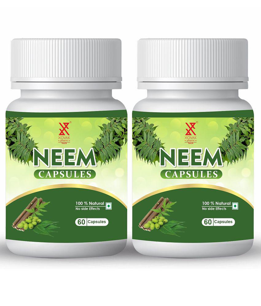 xovak pharmtech Organic Neem Capsule 100 gm Pack Of 2