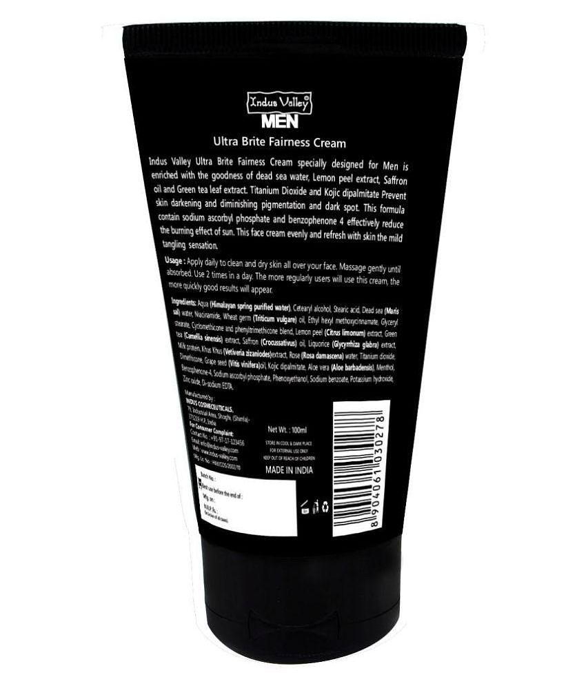 Indus Valley MEN Fairness Cream For Natural Fair Look (100 ml)