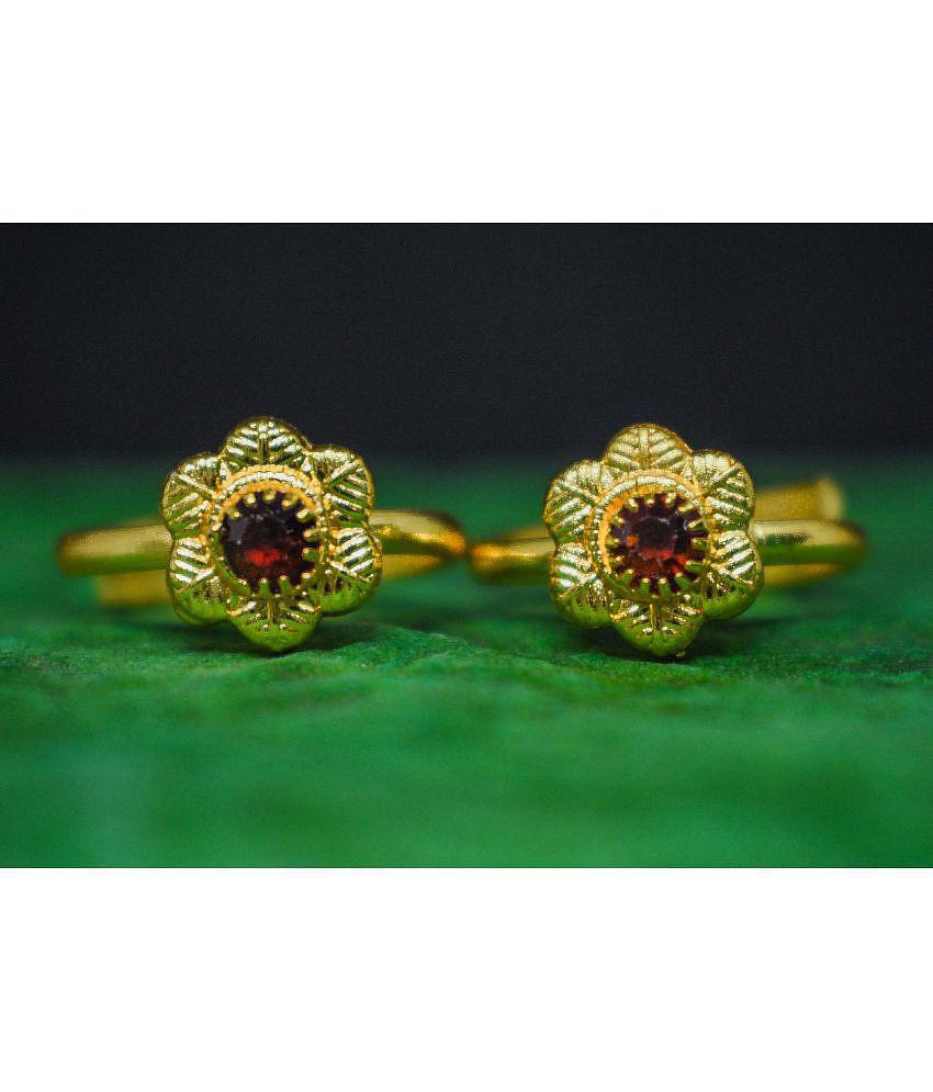 Latest Men AanyaCentric Gold Plated 2 Pair Toe Rings - Golden 2025 at ShopCircuit | ONDC