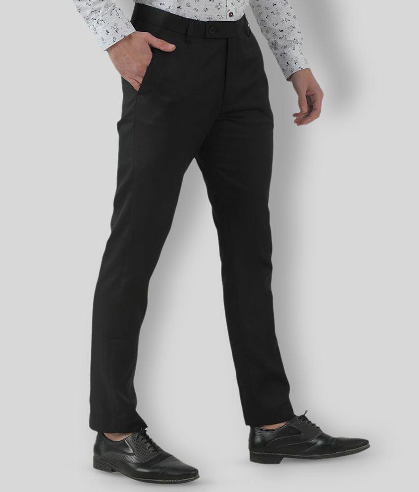 Inspire Clothing Inspiration - Black Polycotton Slim - Fit Men's Formal Pants ( Pack of 1 ) - None