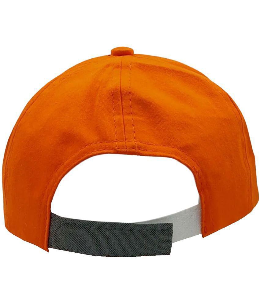 Luxurious Men Zacharias unisex Kids Cotton Cap kc-09-Orange- (Pack of 1) (1-4 Years) - None 2025