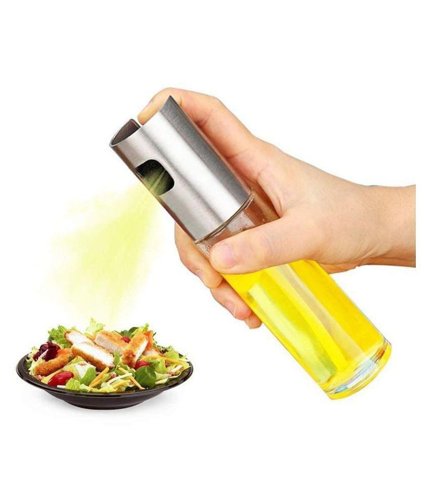 EIGHTEEN ENTERPRISE Oil Spray Bottle Glass Oil Container/Dispenser Set of 1 500 mL - Multicolor