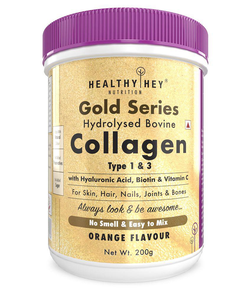 HEALTHYHEY NUTRITION Collagen Gold Series with Biotin Orange 200 gm