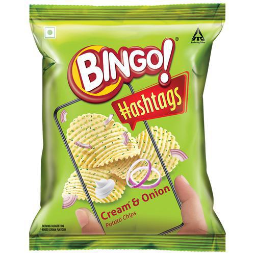 Itc Bingo Cream And Onion Potato Chips 22.5G