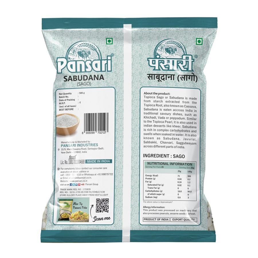 PANSARI SABUDANA 500 GM