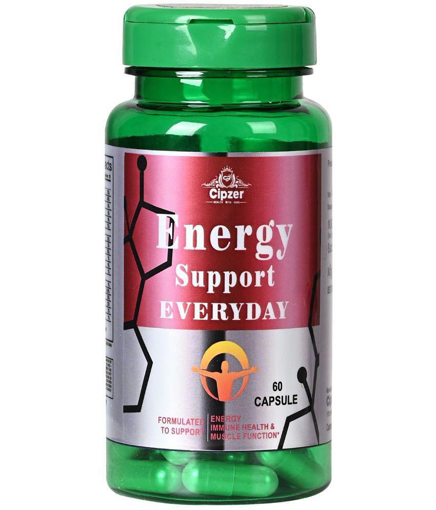 Cipzer Energy Support Everyday Capsule Formulated to Support Energy, Stamina & Vitality, 60 Capsules