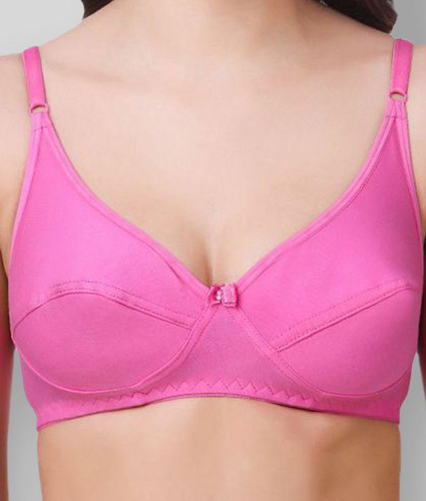 Top Men Kiran Enterprises - Multicolor Cotton Non - Padded Womens T-Shirt Bra ( Pack of 6 ) - 36