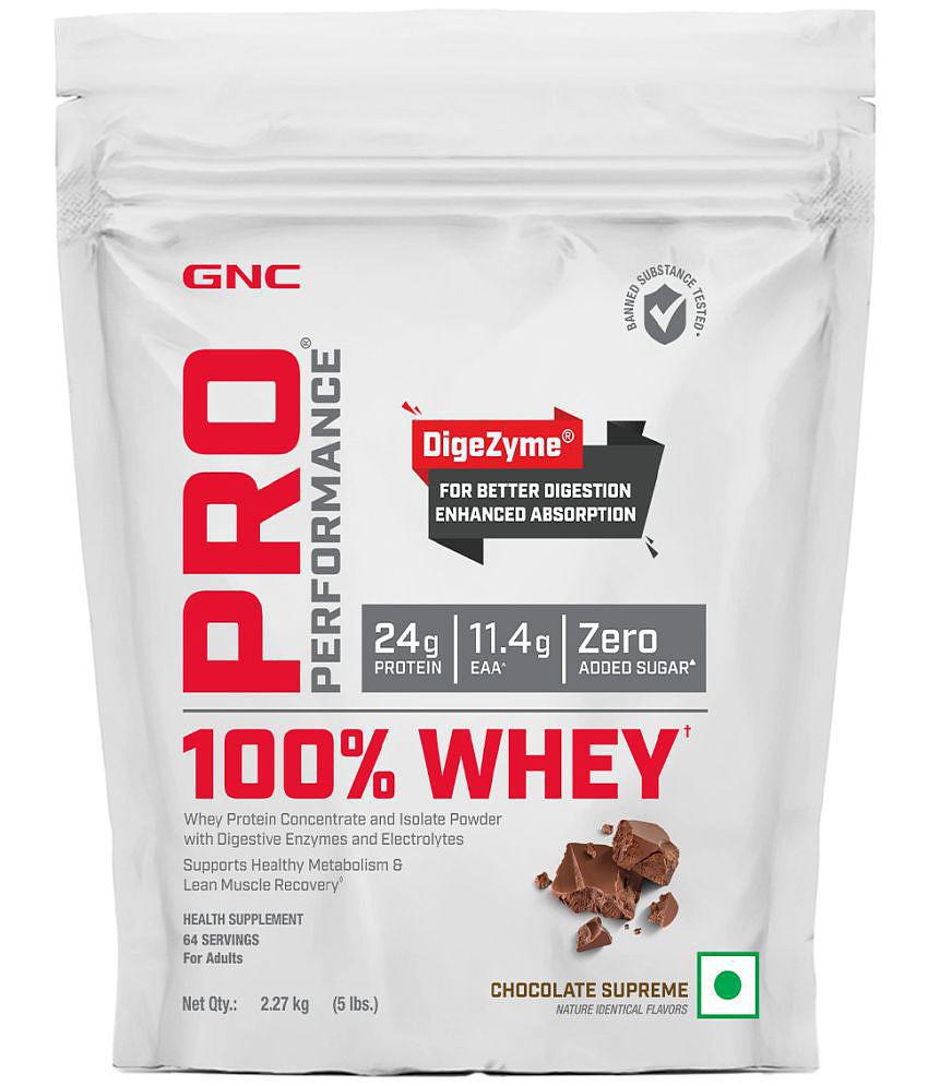 GNC - PP 100% Whey Protein Powder Whey Protein ( 5 lb , Chocolate Supreme - Flavour )