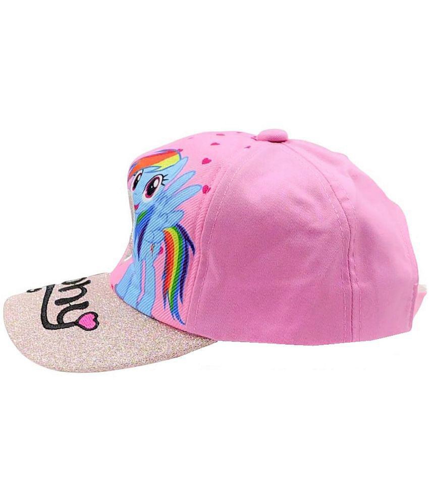 Luxurious Men Zacharias Girl's Kids Cotton Cap kc-13-Light-Pink- (Pack of 1) (1-4 Years) - None 