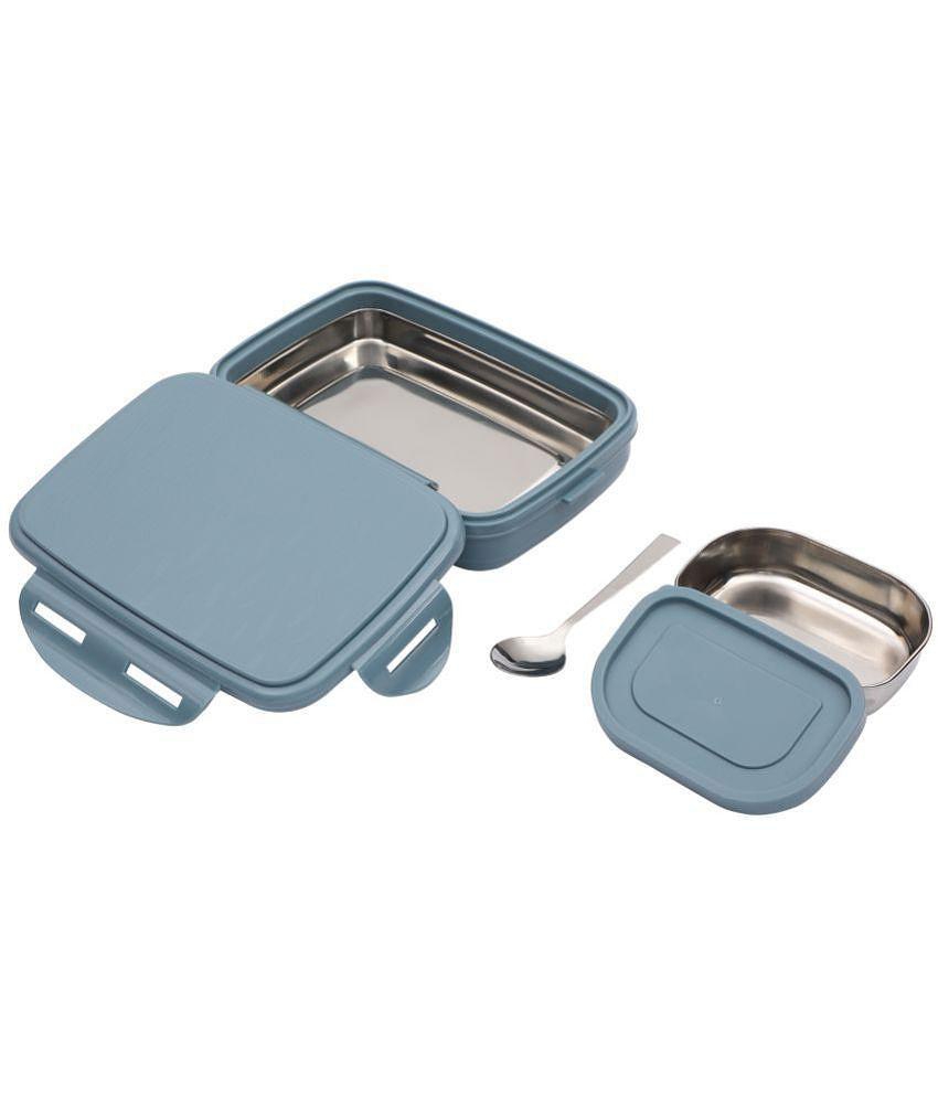 Jaypee - Blue Stainless Steel Lunch Box ( Pack of 1 )