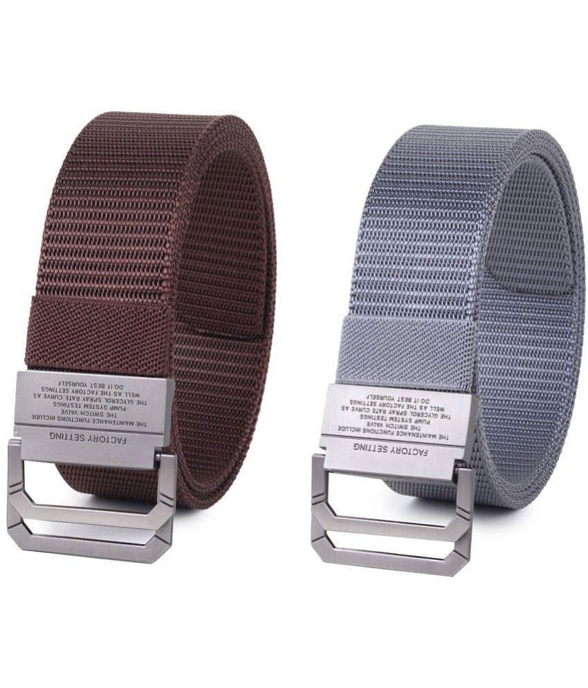 Latest Men Zacharias - Multicolor Canvas Men's Casual Belt ( Pack of 2 ) - None 2025 at ShopCirc