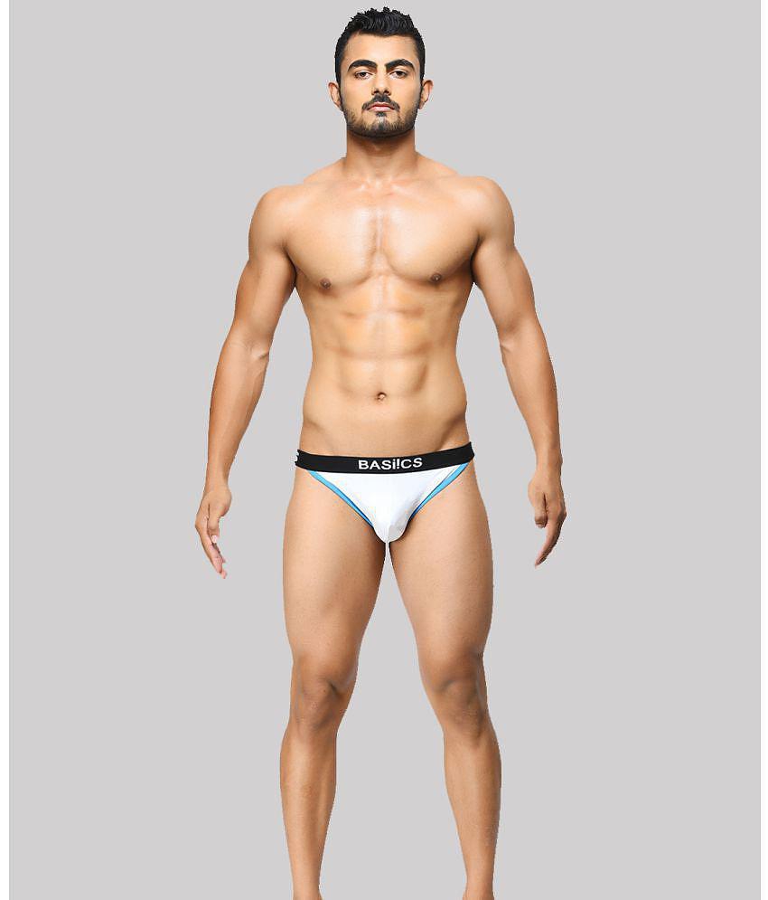 Latest Men BASIICS By La Intimo - White BCSBR02 Spandex Mens Briefs ( Pack of 1 ) - None 2025 at