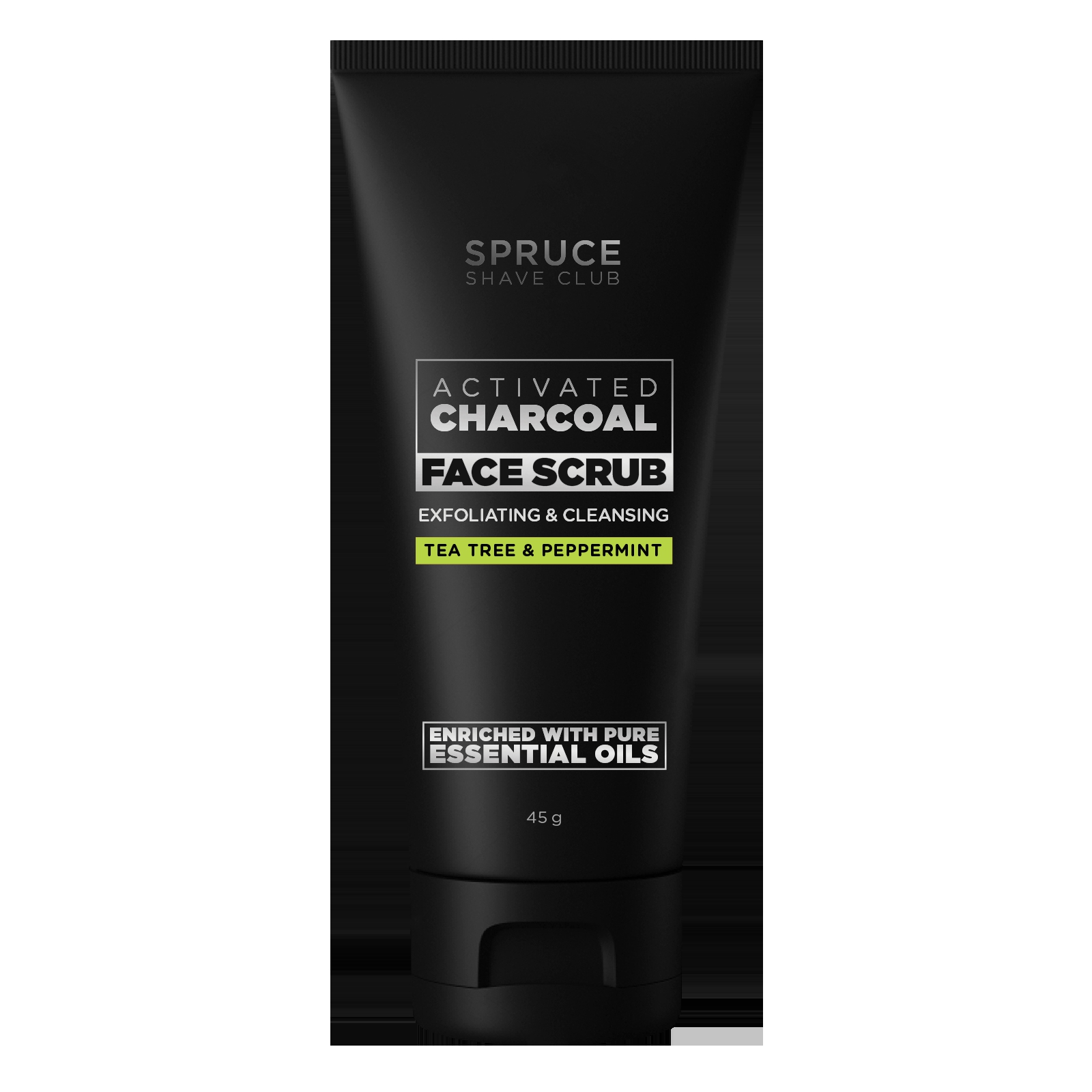 Charcoal Face Scrub | With Essential Oils | Tea Tree & Peppermint