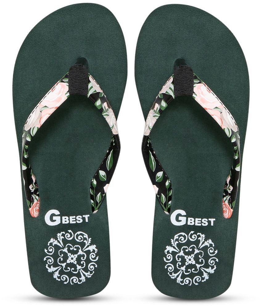 GBest - Green Women's Thong Flip Flop - None