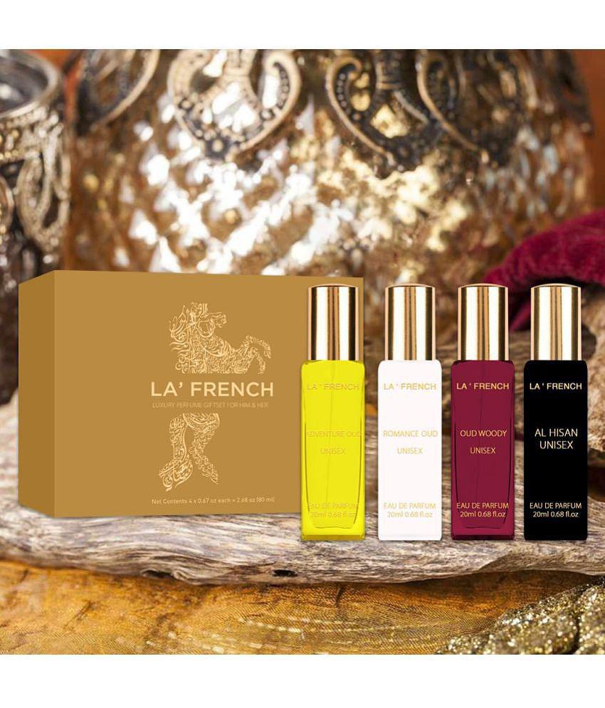 LA FRENCH -Oudh Perfume Gift Set (4x20ml) Eau De Parfum (EDP) For Men,Women 80 ml ( Pack of 1 )