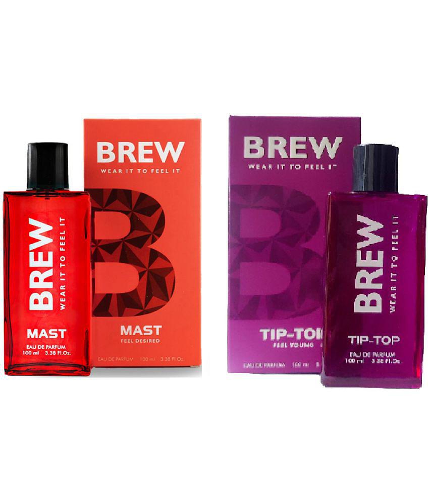 Brew - MAST AND TIP TOP Eau De Parfum (EDP) For Unisex 200 ML ( Pack of 2 )