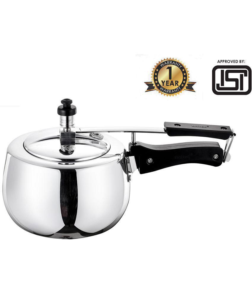 Goodflame Handi 3 Ltr. Pressure Cooker(Induction Base,Silver)