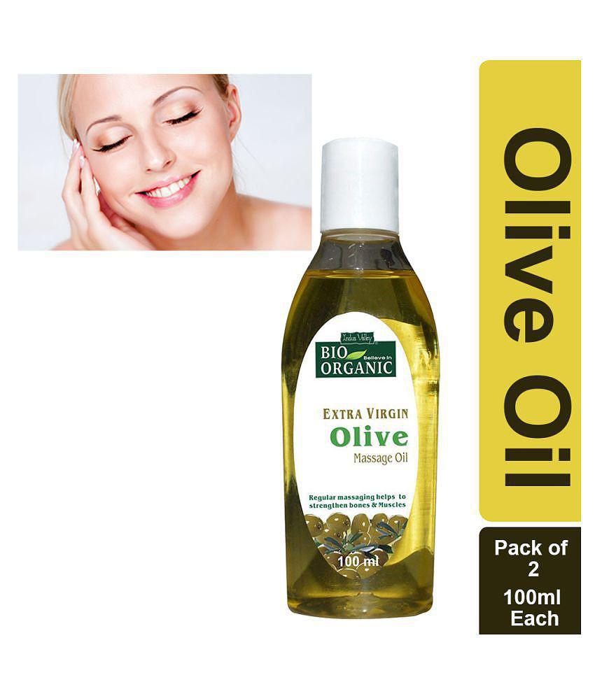 Indus Valley Bio Organic Olive Massage Oil For Skin, Hair & Multipurpose Benefits Set of 2 (100ml Each)