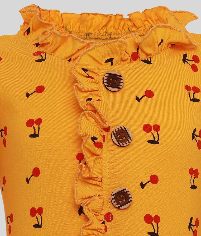 Luxurious Men CATCUB - Yellow Cotton Baby Girl Frock ( Pack of 1 ) - None 2025 at ShopCircuit | 