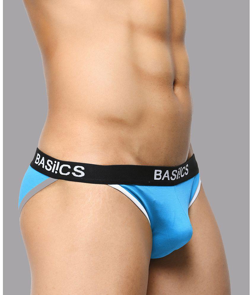 Latest Men BASIICS By La Intimo - Blue BCSBR02 Spandex Men's Briefs ( Pack of 1 ) - None 2025 at