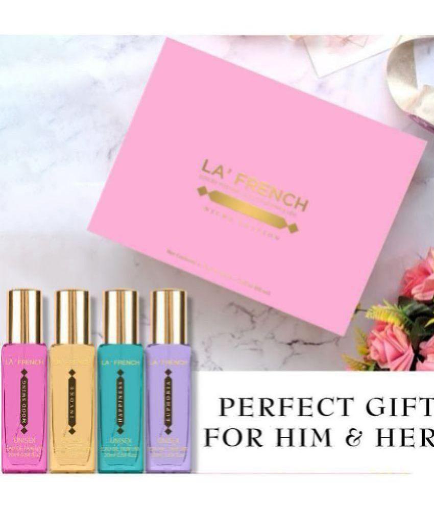 LA FRENCH - Mood Perfume Gift Set (Pink) Eau De Parfum (EDP) For Unisex 80ml ( Pack of 1 )