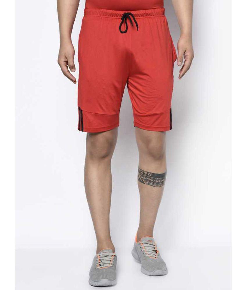 Glito - Red Polyester Mens Shorts ( Pack of 1 ) - None