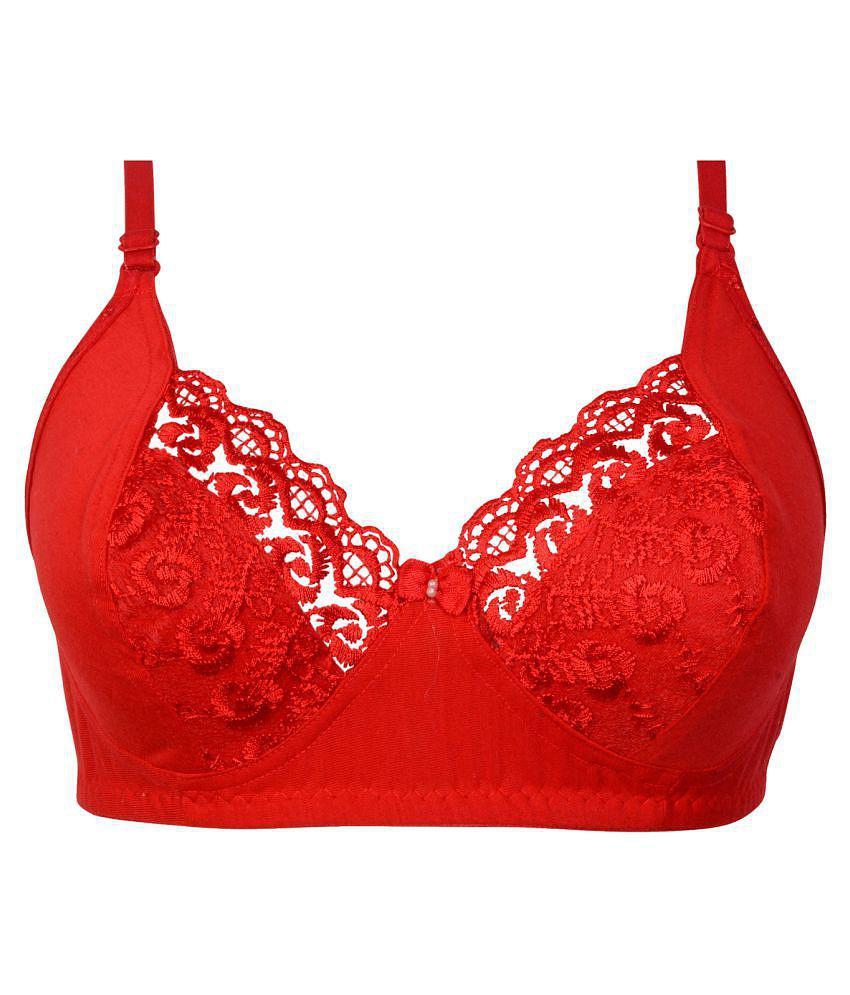 Modern Men Kiran Enterprises Cotton Minimizer Bra - Red - None 2025 at ShopCircuit | ONDC