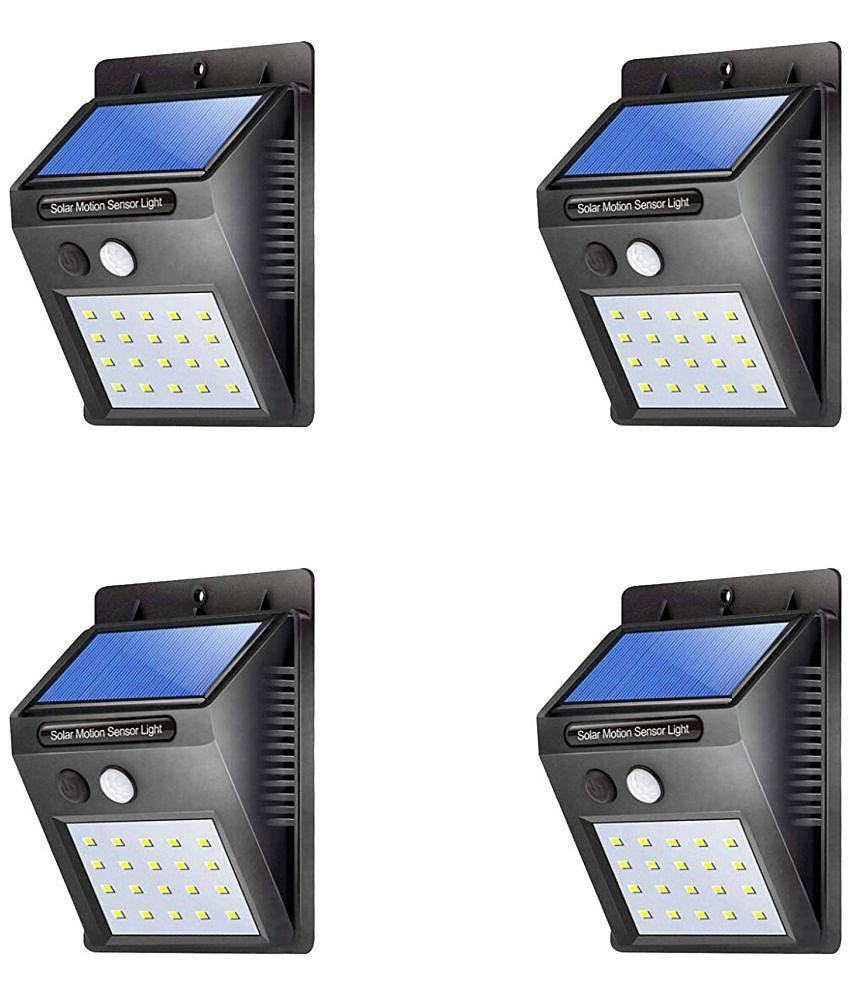 MR ONLINE STORE Outdoor Security Lights with Motion Sensor Light Black - Pack of 4