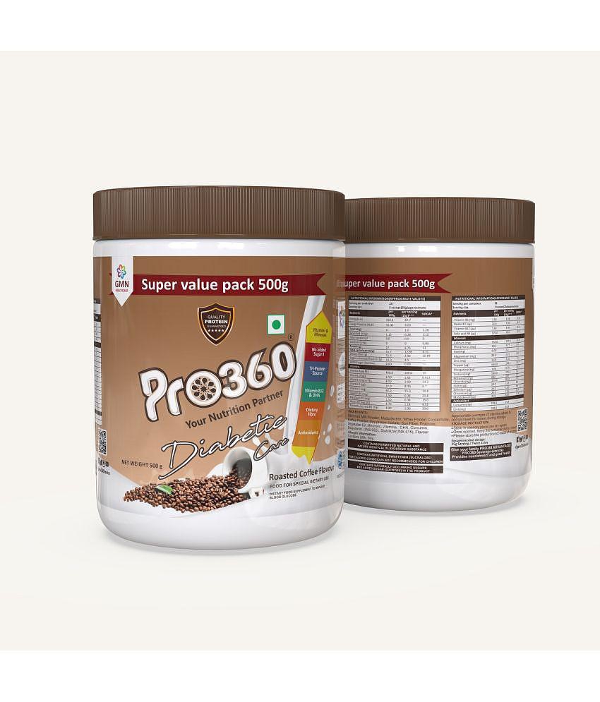 PRO360 Diabetic Protein RoastedCoffee Health Drink Powder 500 gm