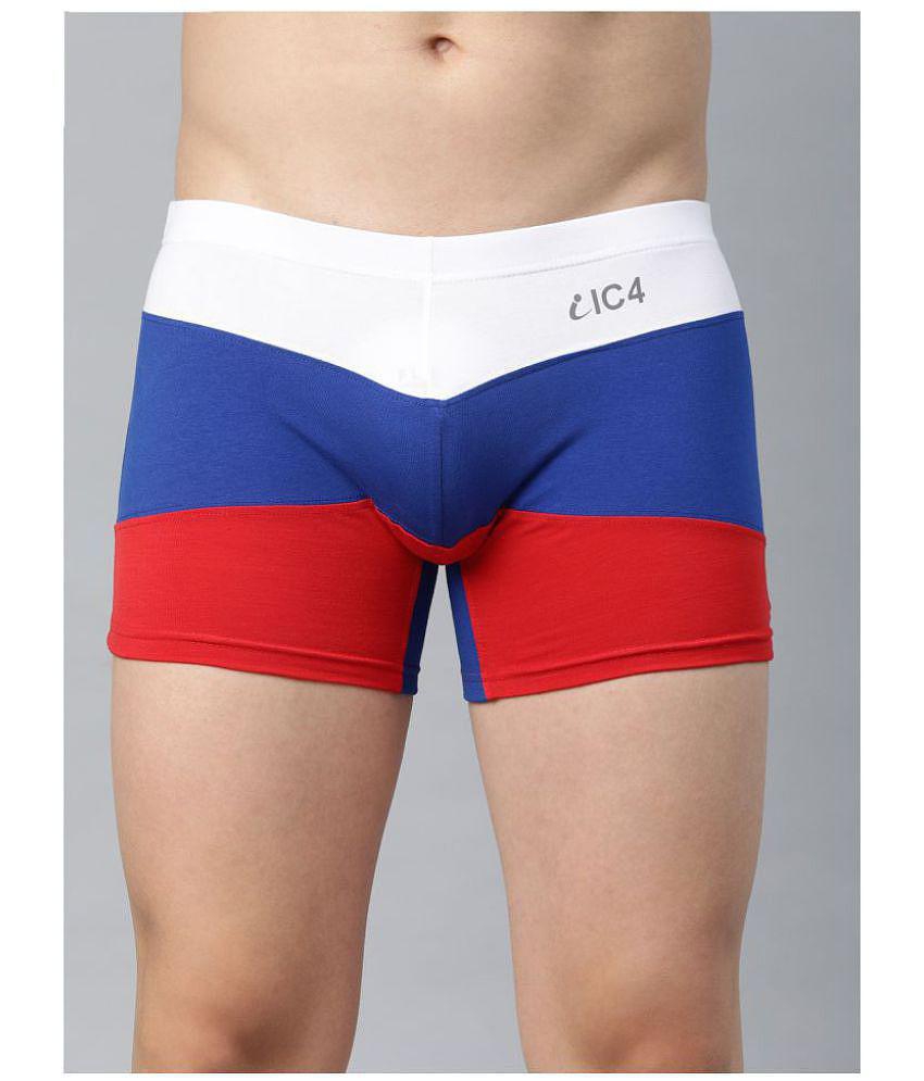 IC4 - Multicolor Cotton Blend Men's Trunks ( Pack of 2 ) - M