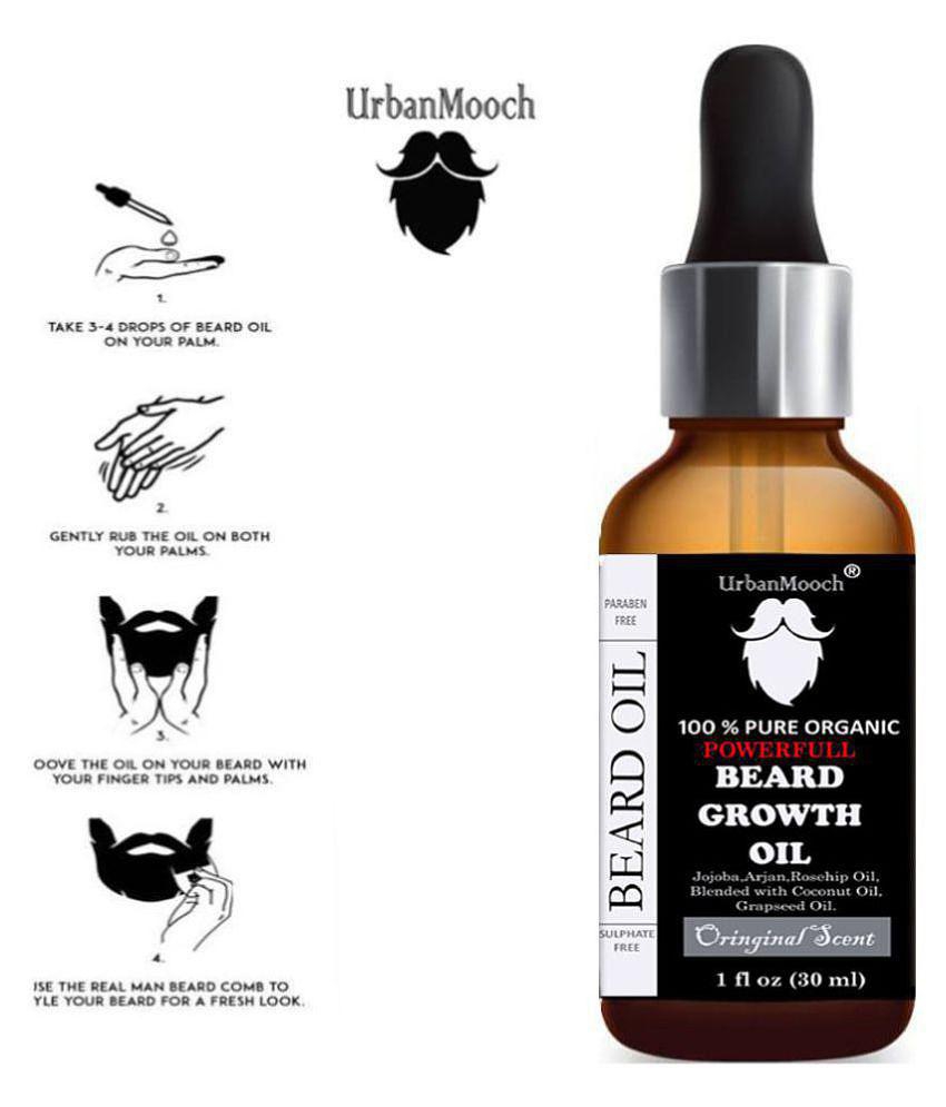 UrbanMooch - 30mL Growth Increasing Beard Oil (Pack of 1)