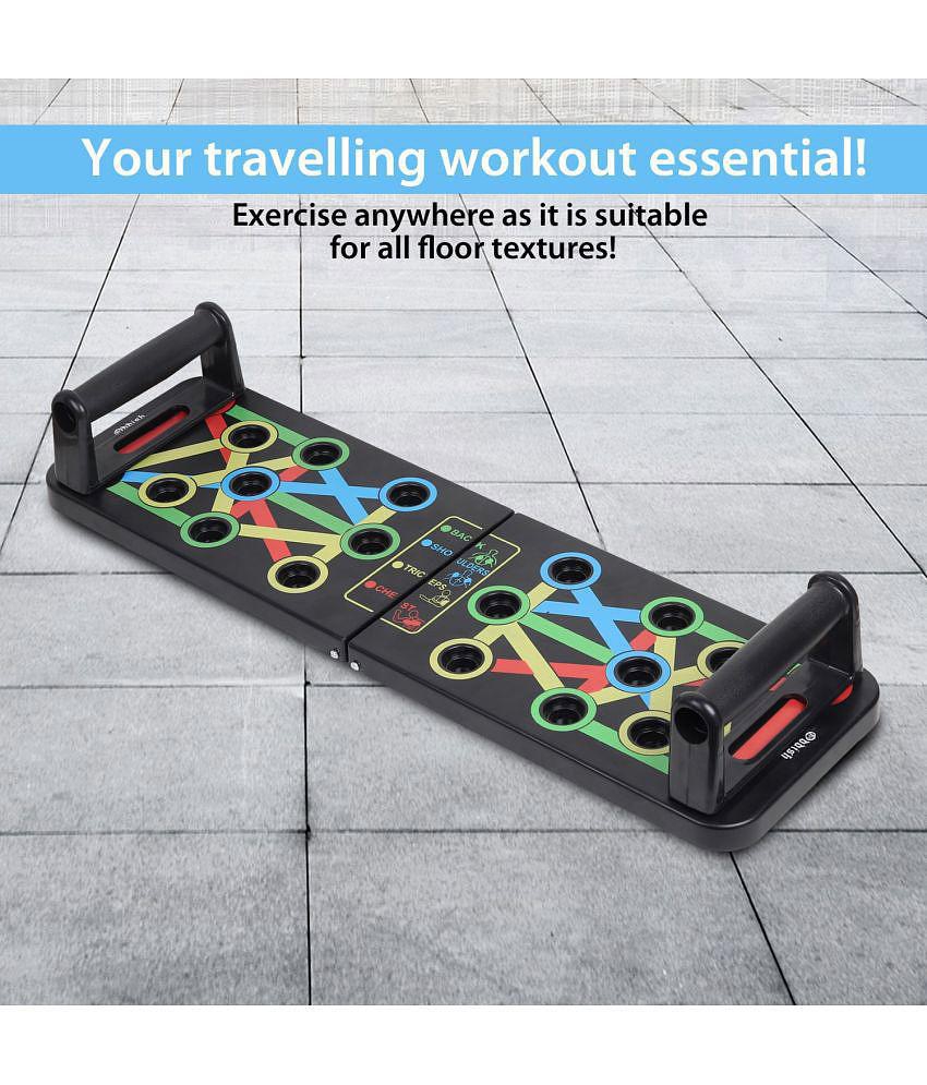 ODDISH Push Up Board -with 14-in-one Muscle Toning System, Multifunctional Colour Coded Foldable Push up Board for Body Muscle Training - Multi Color