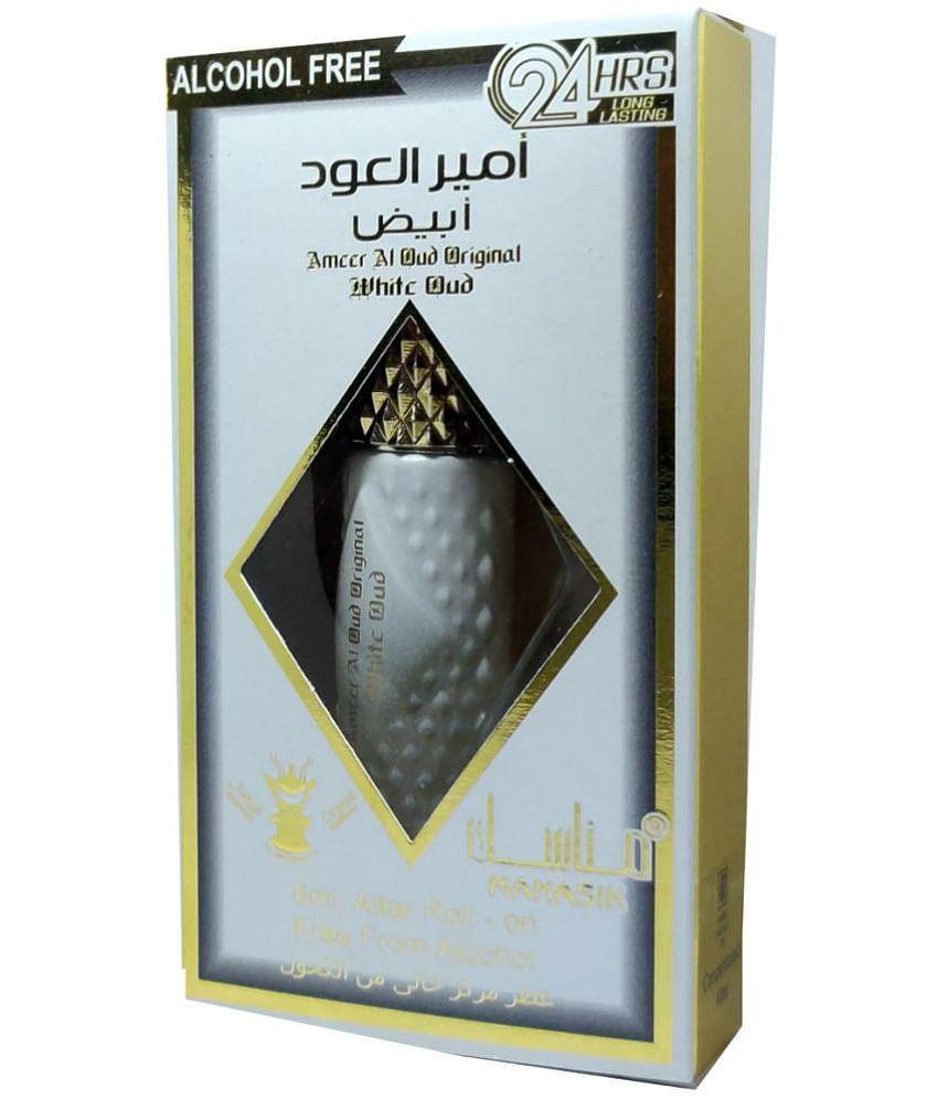 MANASIK  AMEER AL OUD WHITE OUD   Concentrated   Attar Roll On 6ml .