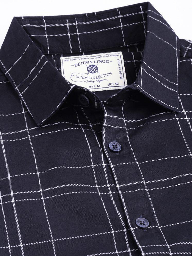 Trendy Men Dennis Lingo - Navy 100% Cotton Slim Fit Men's Casual Shirt ( Pack of 1 ) - None 2025