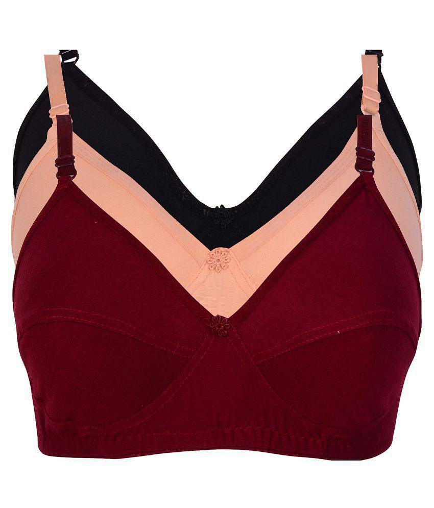 Stylish Men Kiran Enterprises Cotton Lycra Minimizer Bra - Multi Color - 32B 2025 at ShopCircuit