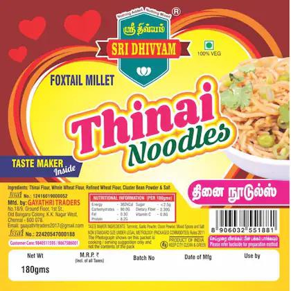 SRI DHIVYAM THINAI NOODLES 180GM