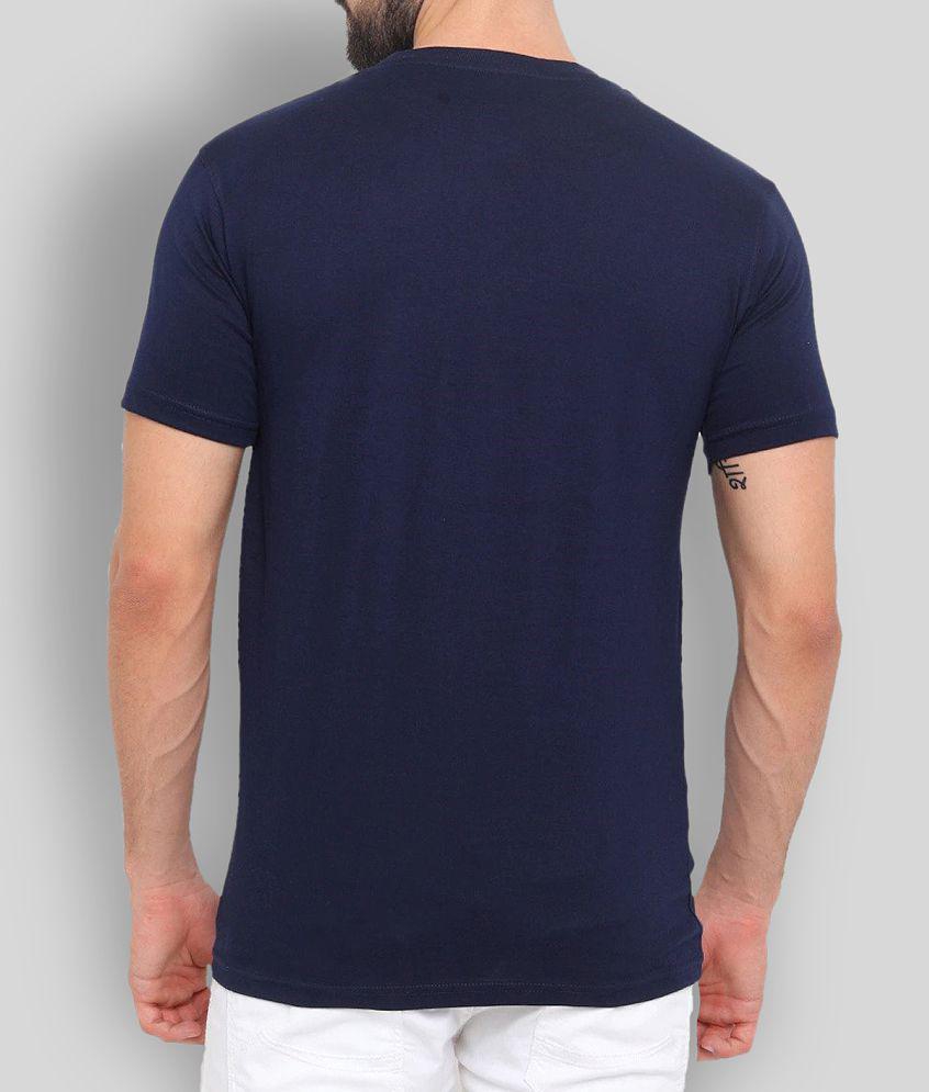 SKYRISE - Navy Blue Cotton Slim Fit Men's T-Shirt ( Pack of 1 ) - None