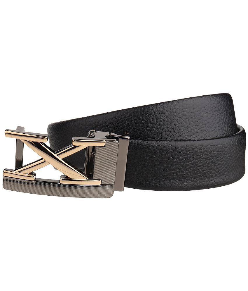 Buy Online Garg Store Zacharias - Black Leather Men's Casual Belt ( Pack of 1 ) - None