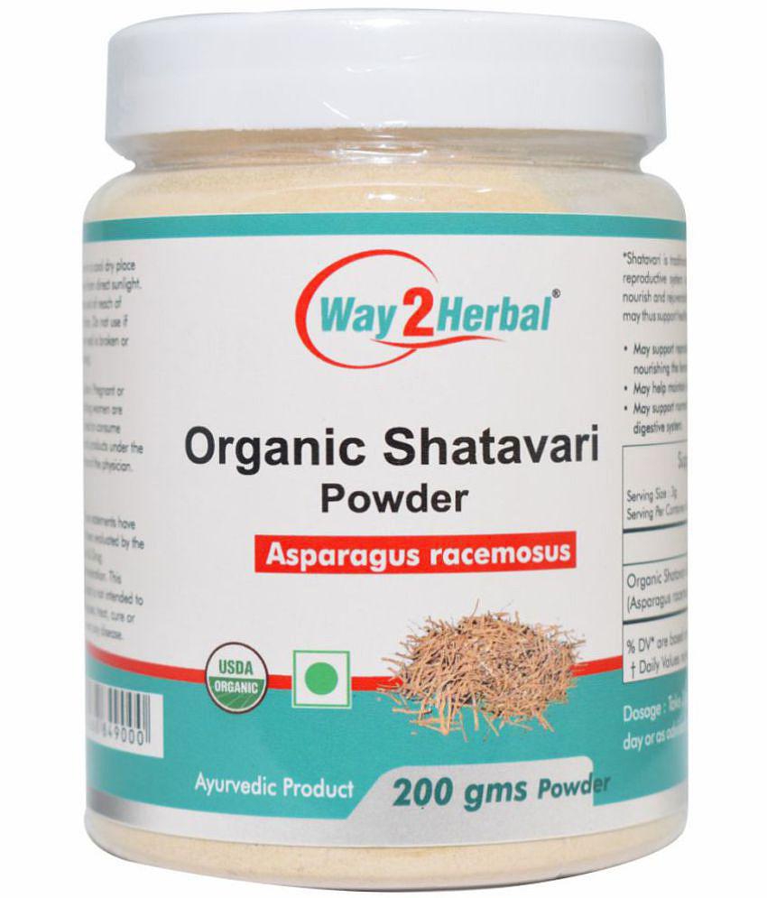 Way2Herbal Organic Shatavari Powder 200 gm Pack Of 1