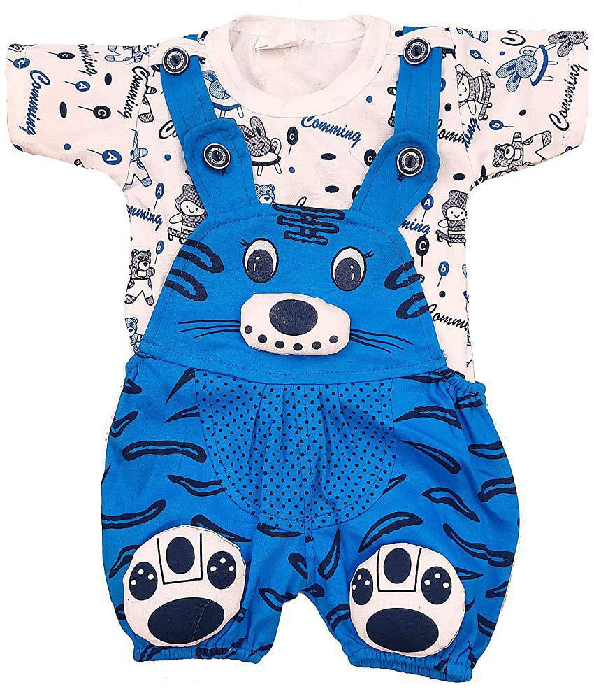 Affordable Men little PANDA Baby Boys & Baby Girls Tiger Dungaree & T-Shirt Clothing Set - None 