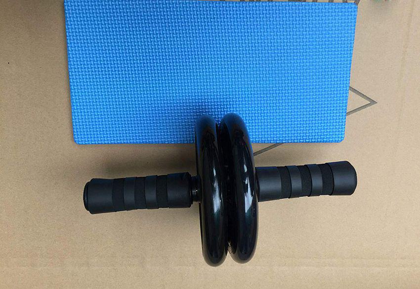 Abdominal Wheel Ab Roller tummy trimmer with Knee Mat for Exercise Fitness Gym Equipment Accessory Fitness Equipment Gym for Man and Women - Green