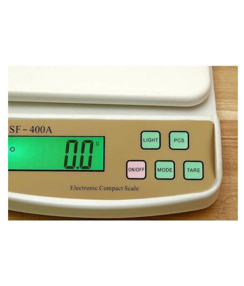 Lenon Digital Kitchen Weighing Machine Multipurpose Electronic Weight Scale with Backlit LCD Display for Measuring Food, Cake, Vegetable, Fruit (SF- 400- A)