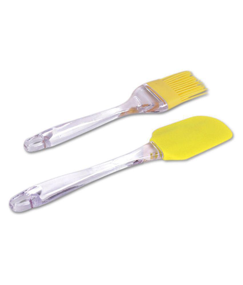 Ruhani Fashion Silicon Brush and Spatula - Set of 2