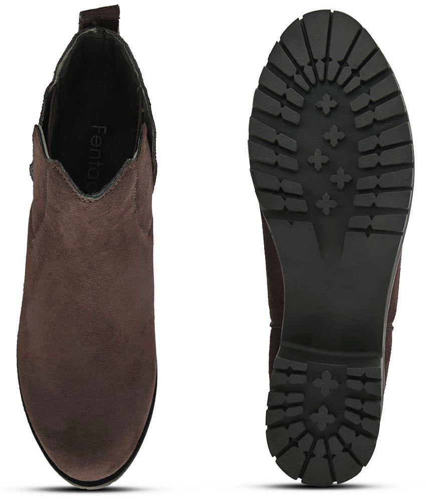 Chic Women Fentacia - Brown Women's Ankle Length Boots - None 2025 at ShopCircuit | ONDC