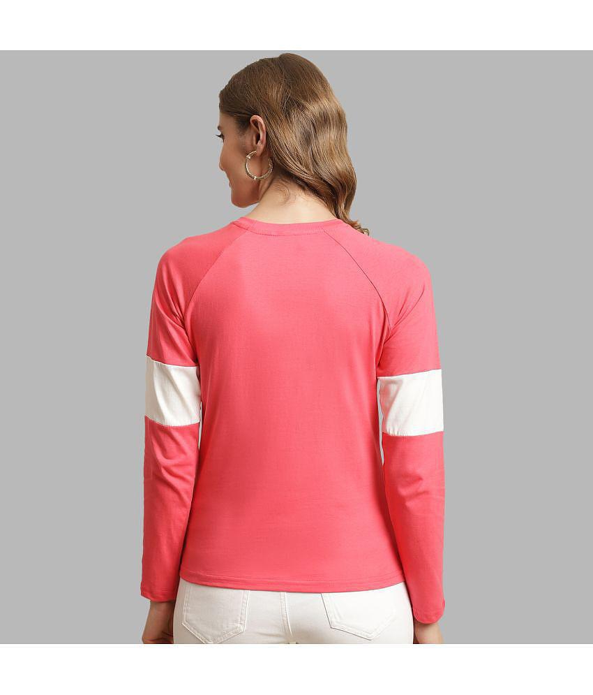 Modern Women Fabflee - Peach Cotton Regular Fit Women's T-Shirt ( Pack of 1 ) - None 2025 at Sho