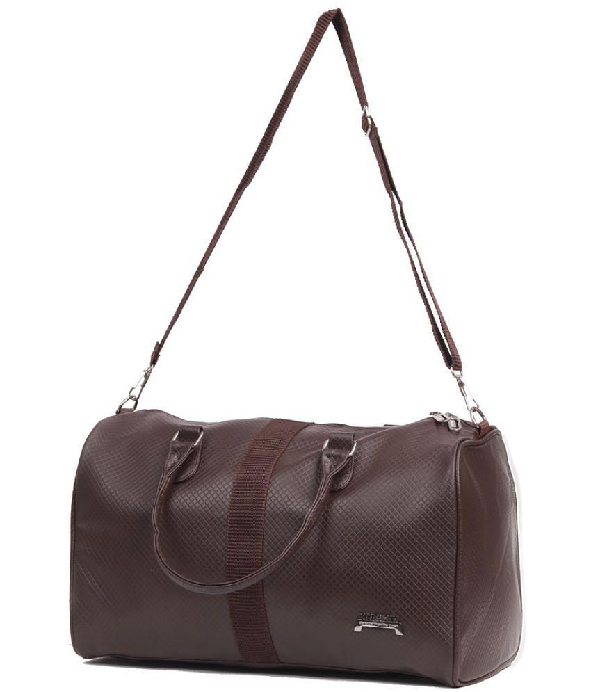 Premium Men krishiv - 23 Ltrs Brown Artificial Leather Duffle Bag - Onesize 2025 at ShopCircuit 