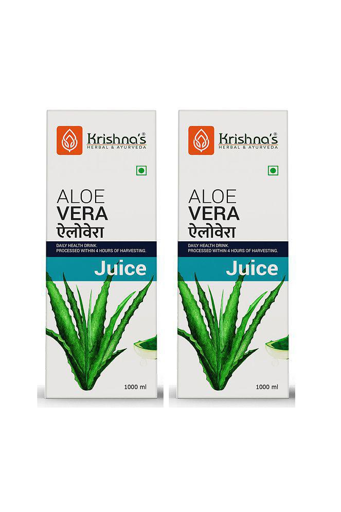 Krishna's Herbal & Ayurveda Aloe Vera Juice 1000ml ( Pack of 2 )