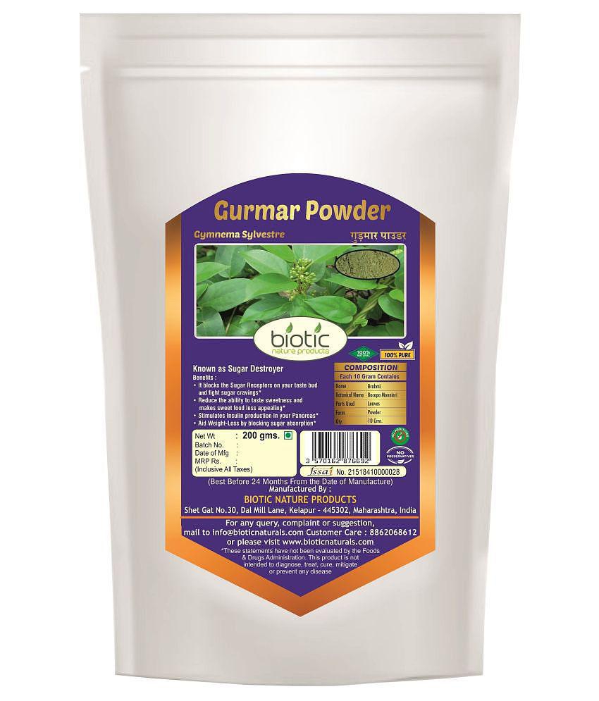 Biotic Gudmar Powder (Gymnema sylvestre) Gurmar Powder 400 gm