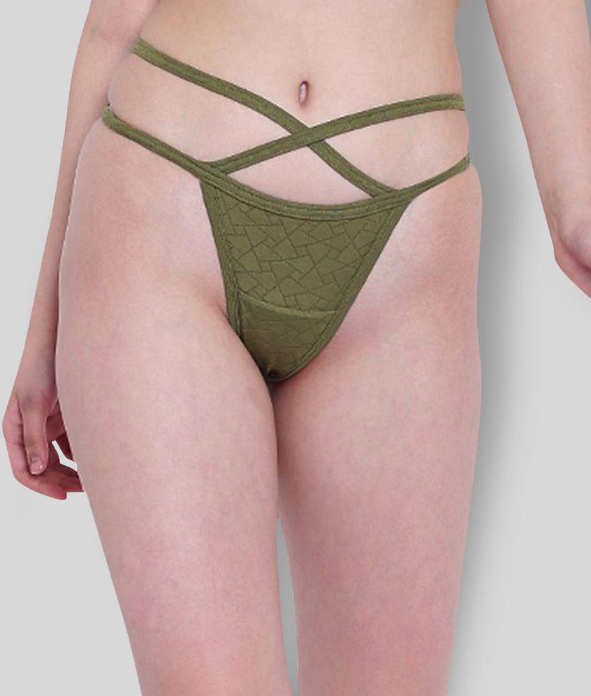 Chic Men La Intimo - Green Polyester Printed Women''s Thongs ( Pack of 1 ) - L 2025 at ShopCircu